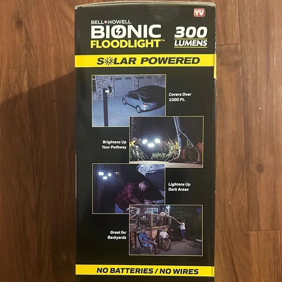 Bionic Solar Powered Floodlight - Black - Picture 2 of 6